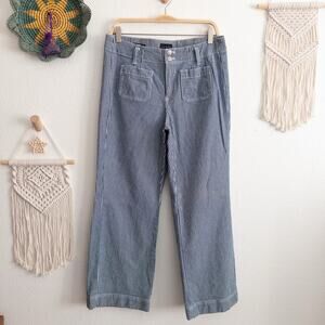 Talbolts Striped Relaxed Jean Trouser Petite Size 10